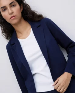 Americana cuello solapa azul oscuro