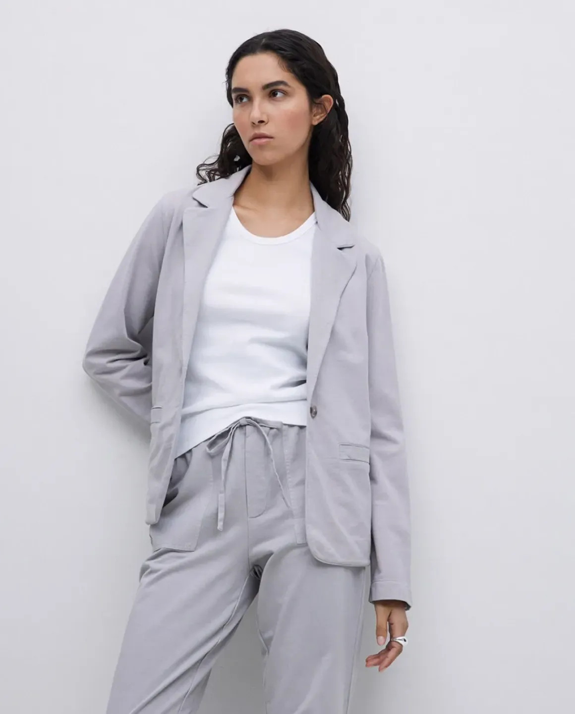 Americana cuello solapa gris