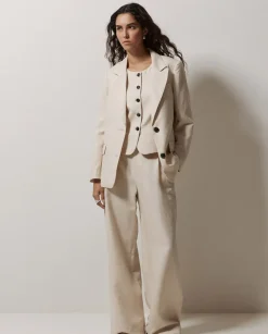 Americana mezcla lino crudo