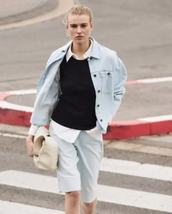 Bermudas denim azul índigo