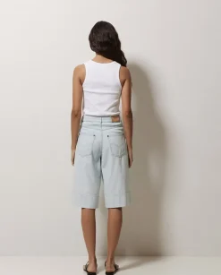 Bermudas denim azul índigo