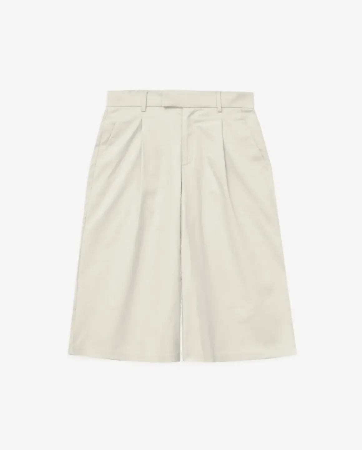 Bermudas tejido gabardina blanco roto