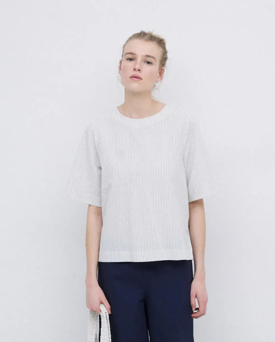 Blusa abrochado espalda crudo