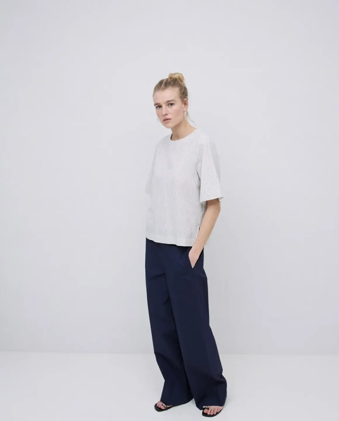 Blusa abrochado espalda crudo