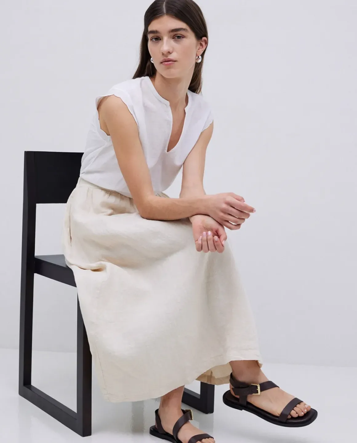 Blusa bimateria ondas blanco