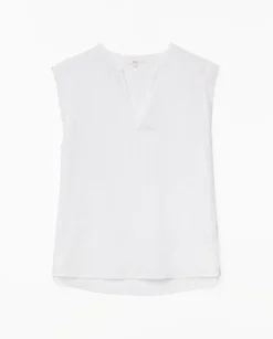 Blusa bimateria ondas blanco