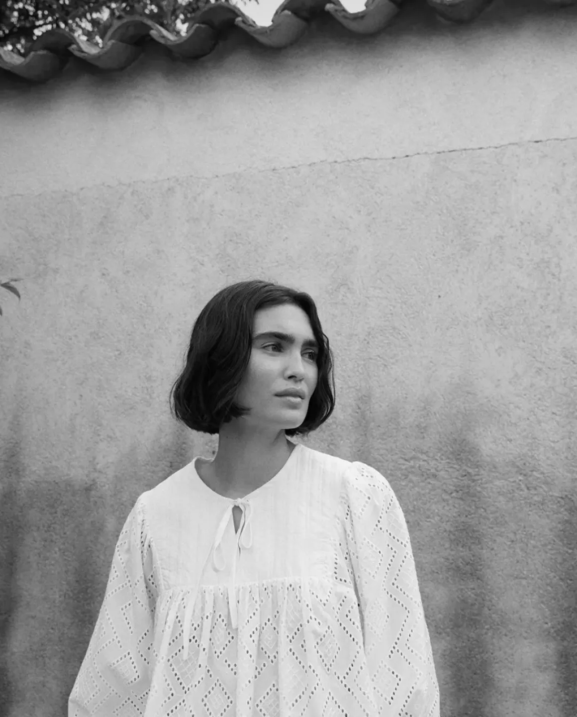 Blusa canesú acolchado blanco