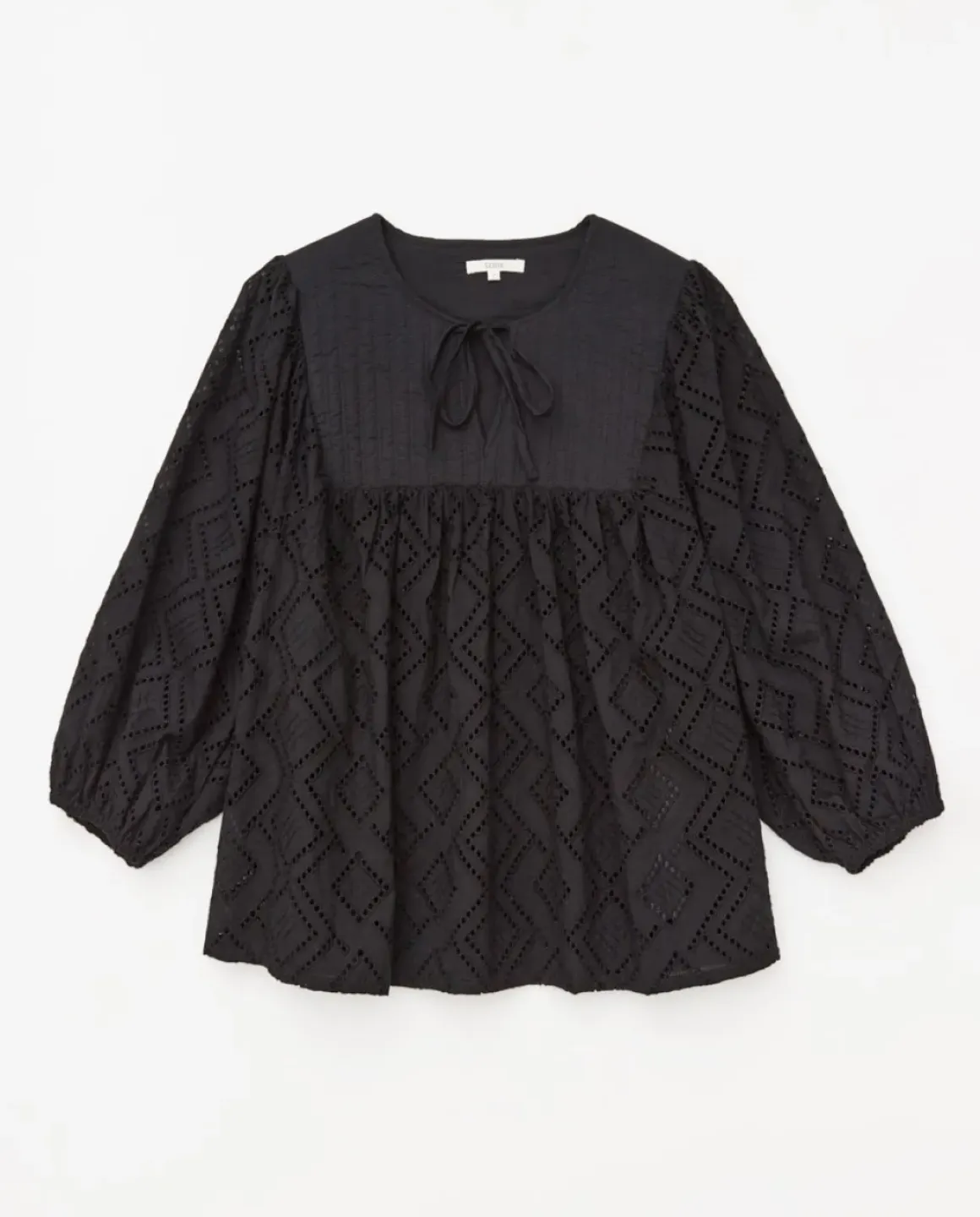 Blusa canesú acolchado negro