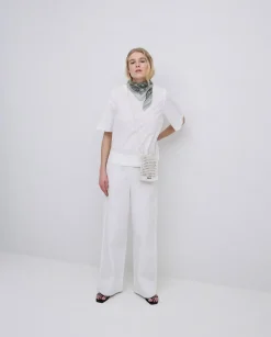 Blusa de popelín blanco