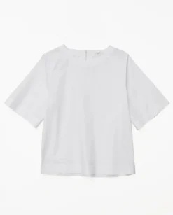 Blusa de popelín blanco