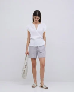 Blusa doble gasa algodón blanco