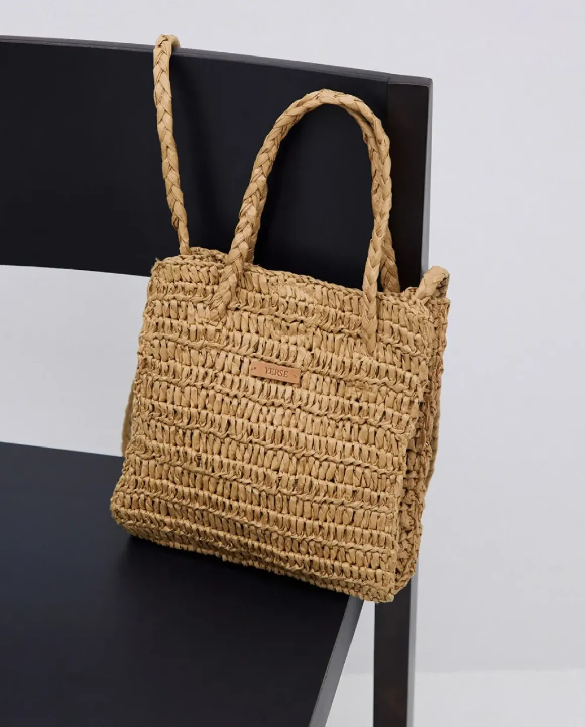 Bolso bandolera Rafia natural