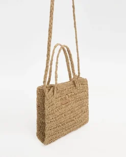 Bolso bandolera Rafia natural