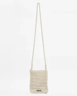 Bolso handmade de crochet crudo