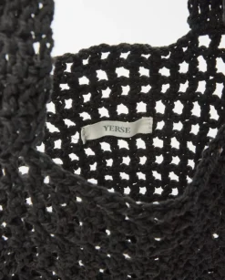 Bolso handmade macramé negro