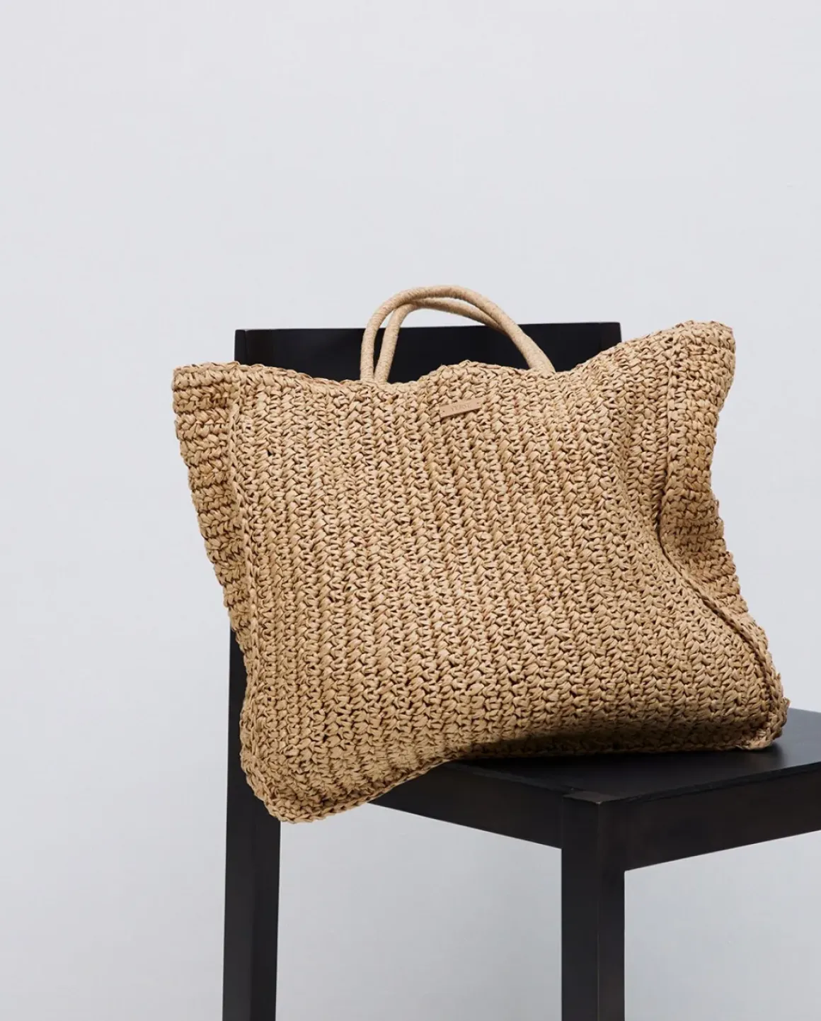 Bolso shopper cremallera natural