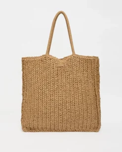 Bolso shopper cremallera natural