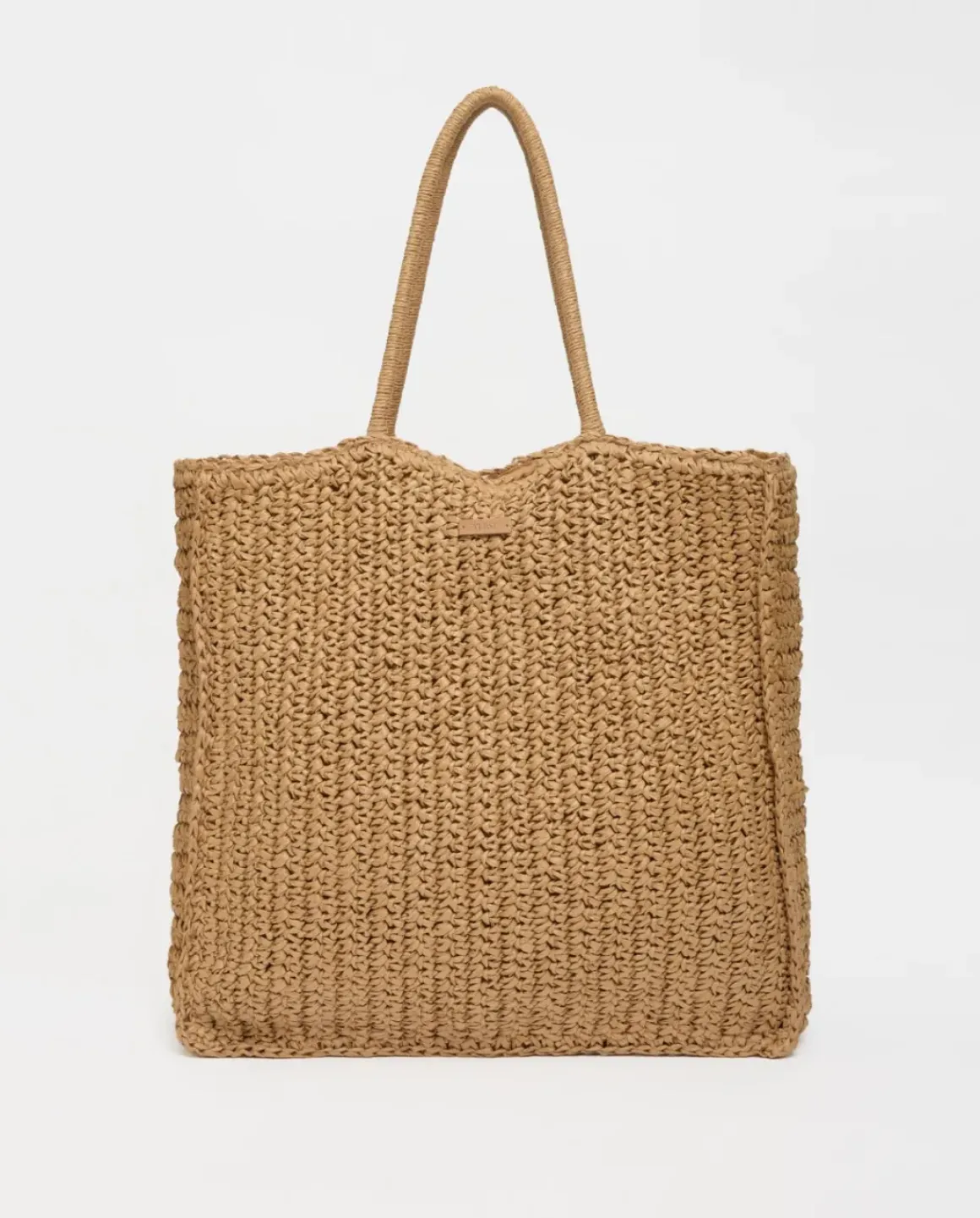 Bolso shopper cremallera natural