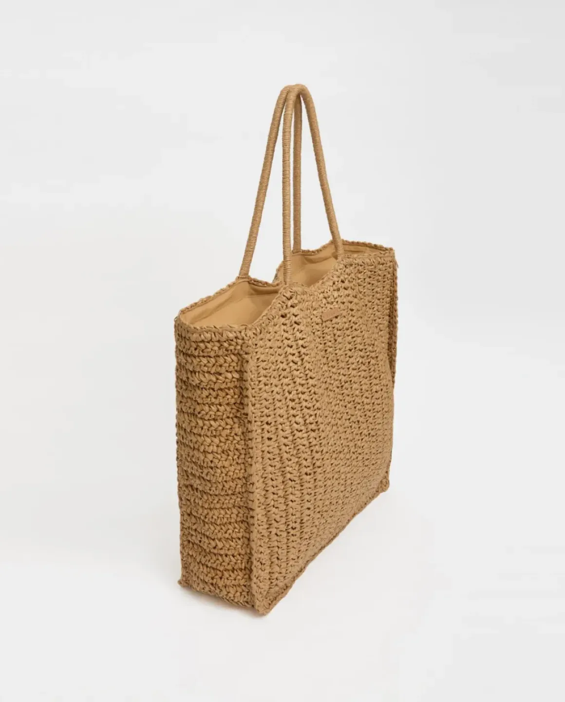 Bolso shopper cremallera natural