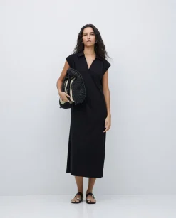 Bolso shopper rayas crudo y negro