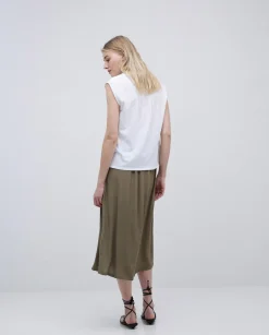 Camisa bimateria voile blanco