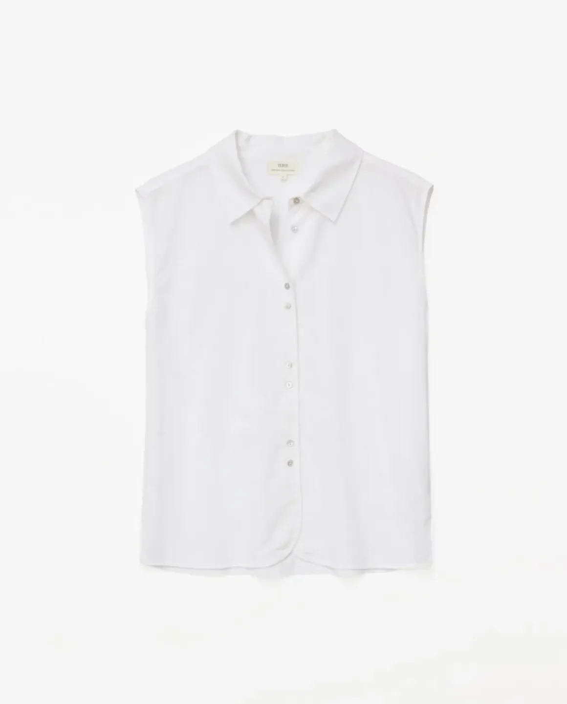 Camisa bimateria voile blanco