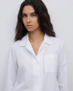 Camisa popelín algodón orgánico blanco
