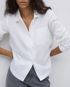 Camisa popelín algodón orgánico blanco