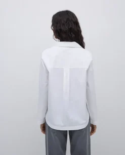 Camisa popelín algodón orgánico blanco