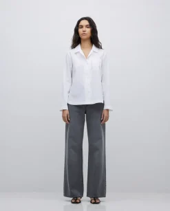Camisa popelín algodón orgánico blanco