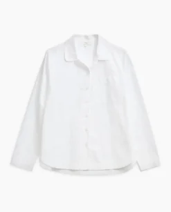 Camisa popelín algodón orgánico blanco