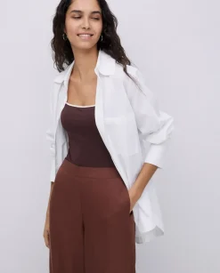 Camisa popelín lisa blanco