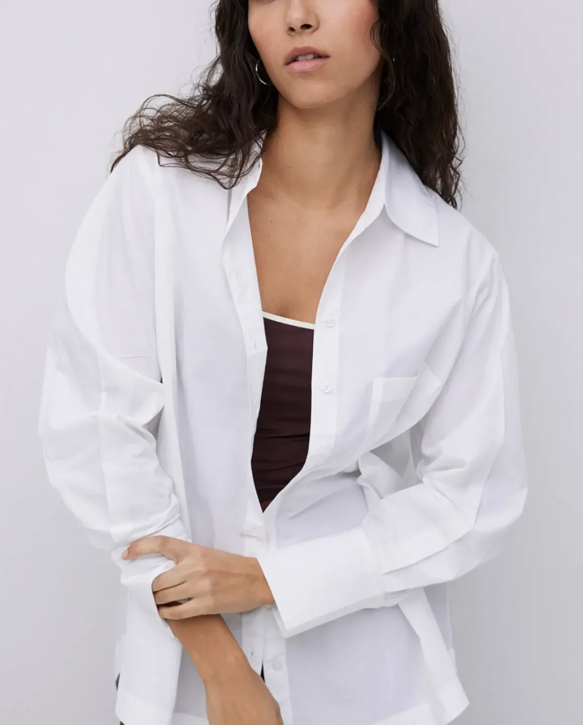 Camisa popelín lisa blanco
