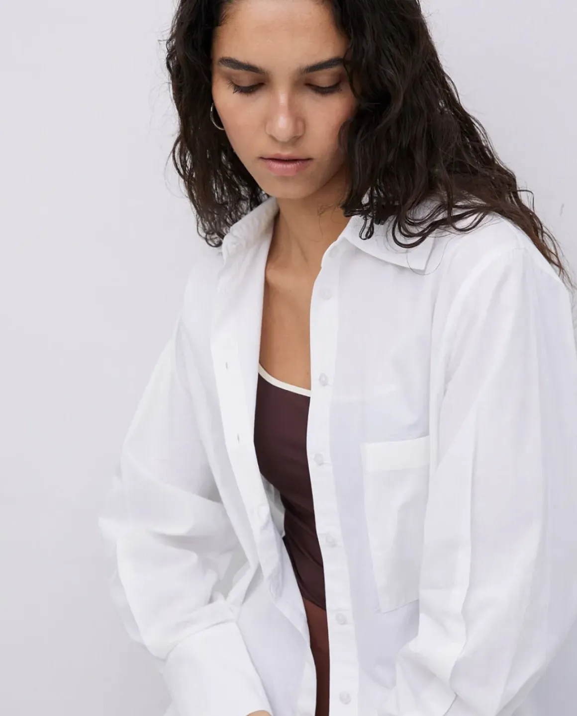Camisa popelín lisa blanco