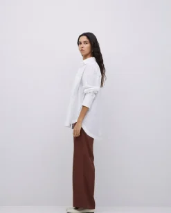 Camisa popelín lisa blanco