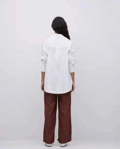 Camisa popelín lisa blanco