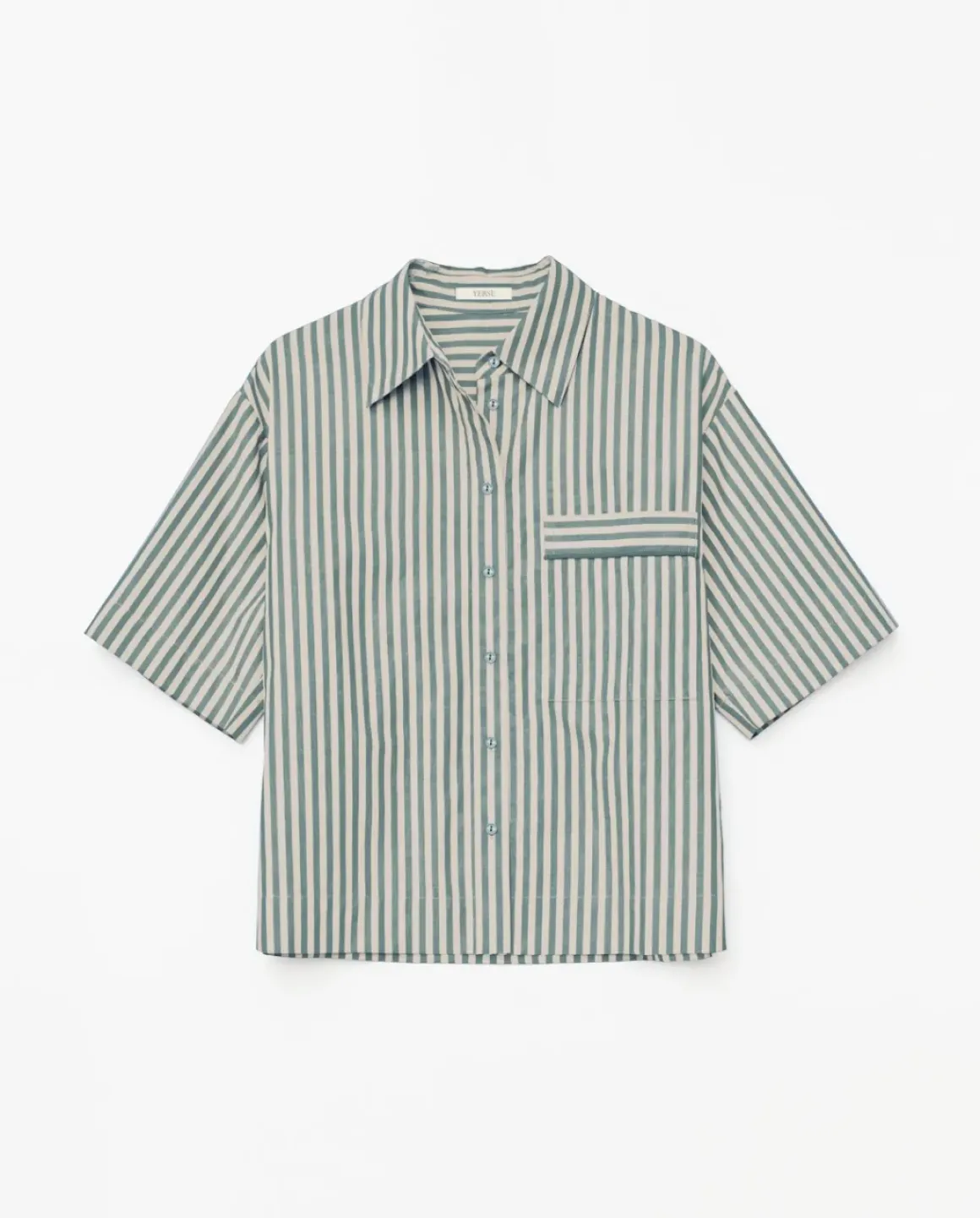 Camisa popelín rayas verde