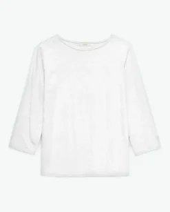 Camiseta 3/4 algodón flamé blanco