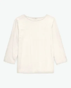Camiseta 3/4 algodón flamé crudo