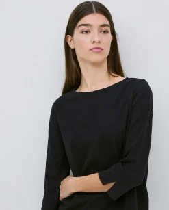Camiseta 3/4 algodón flamé negro