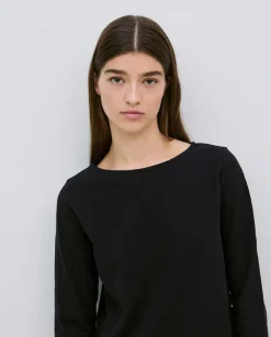 Camiseta 3/4 algodón flamé negro