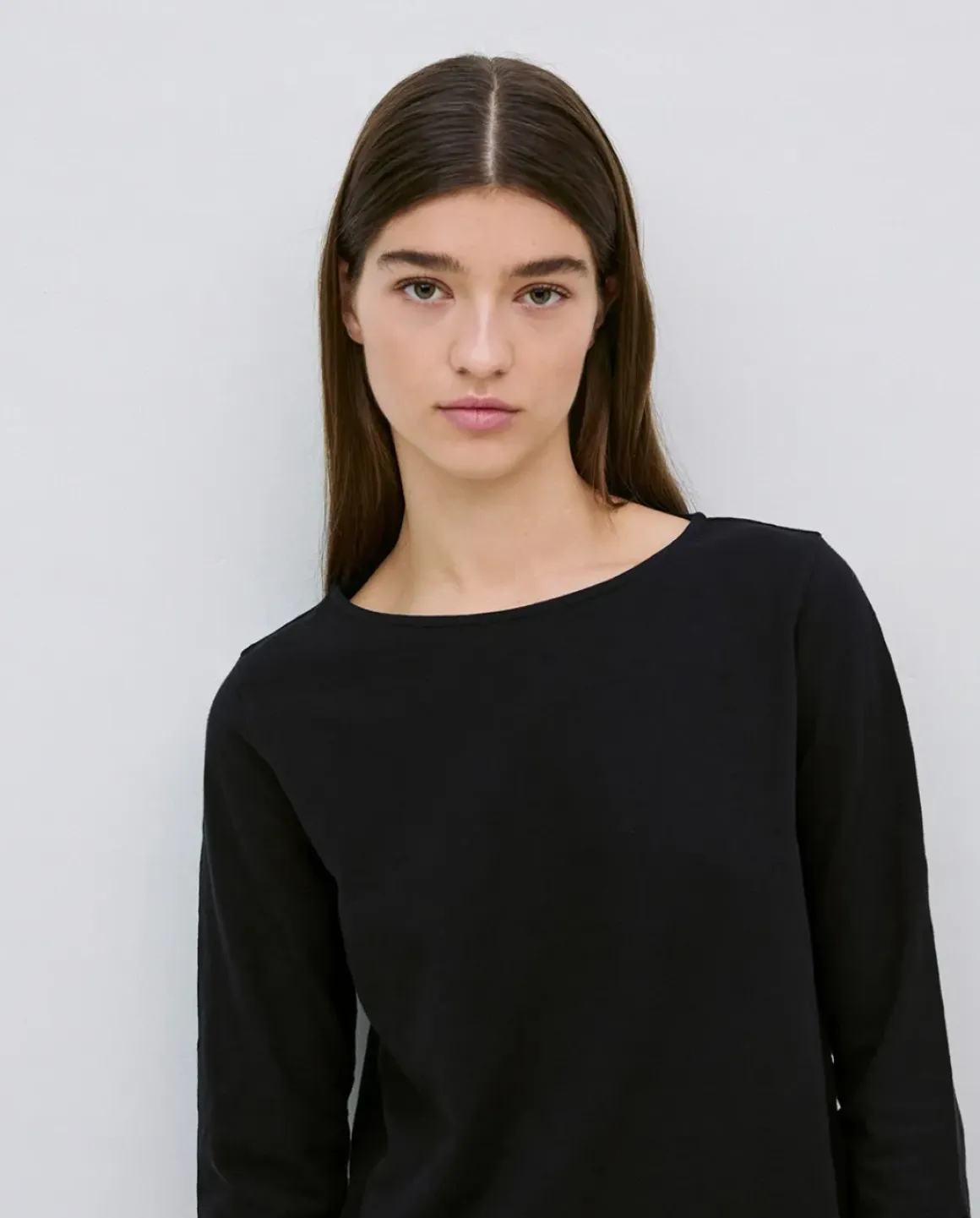 Camiseta 3/4 algodón flamé negro