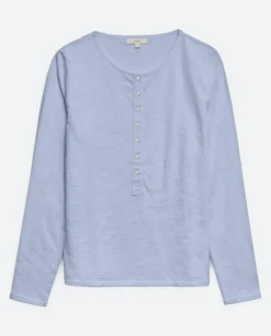 Camiseta botones 100% algodón azul