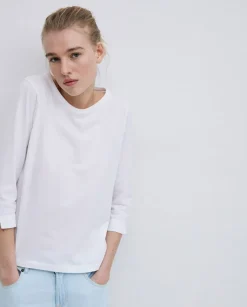Camiseta básica 3/4 blanco