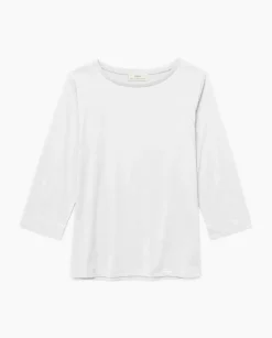 Camiseta básica 3/4 blanco