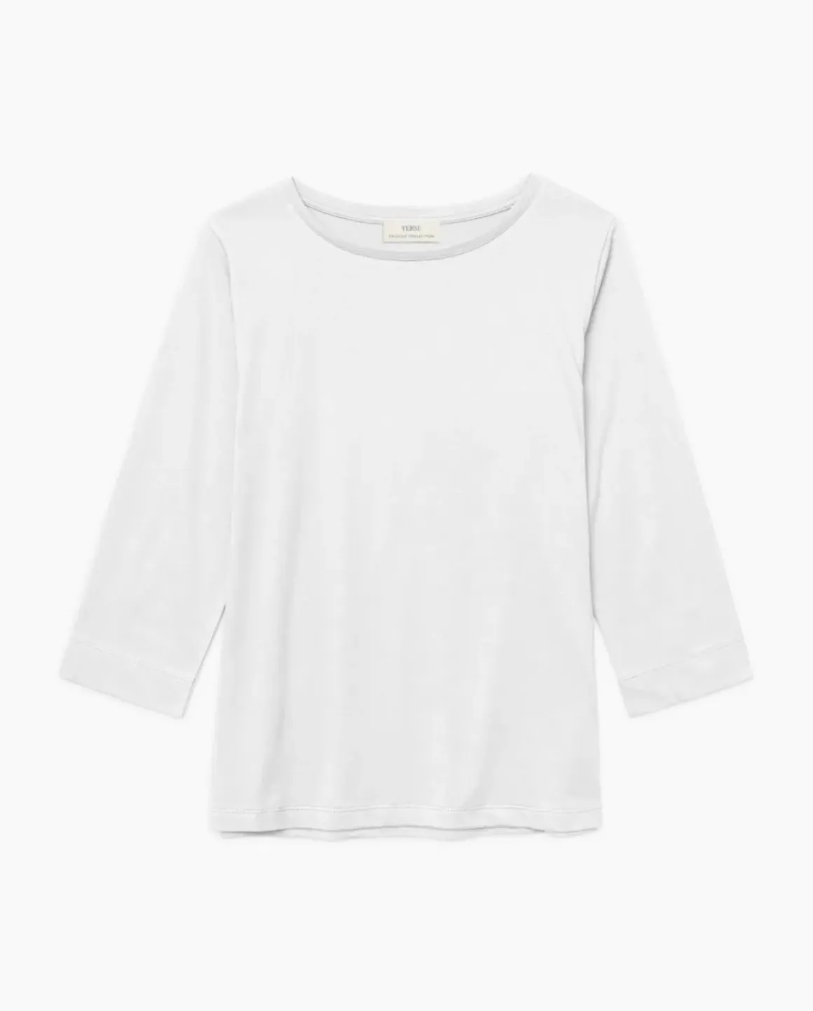Camiseta básica 3/4 blanco