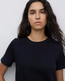Camiseta básica cuello redondo negro