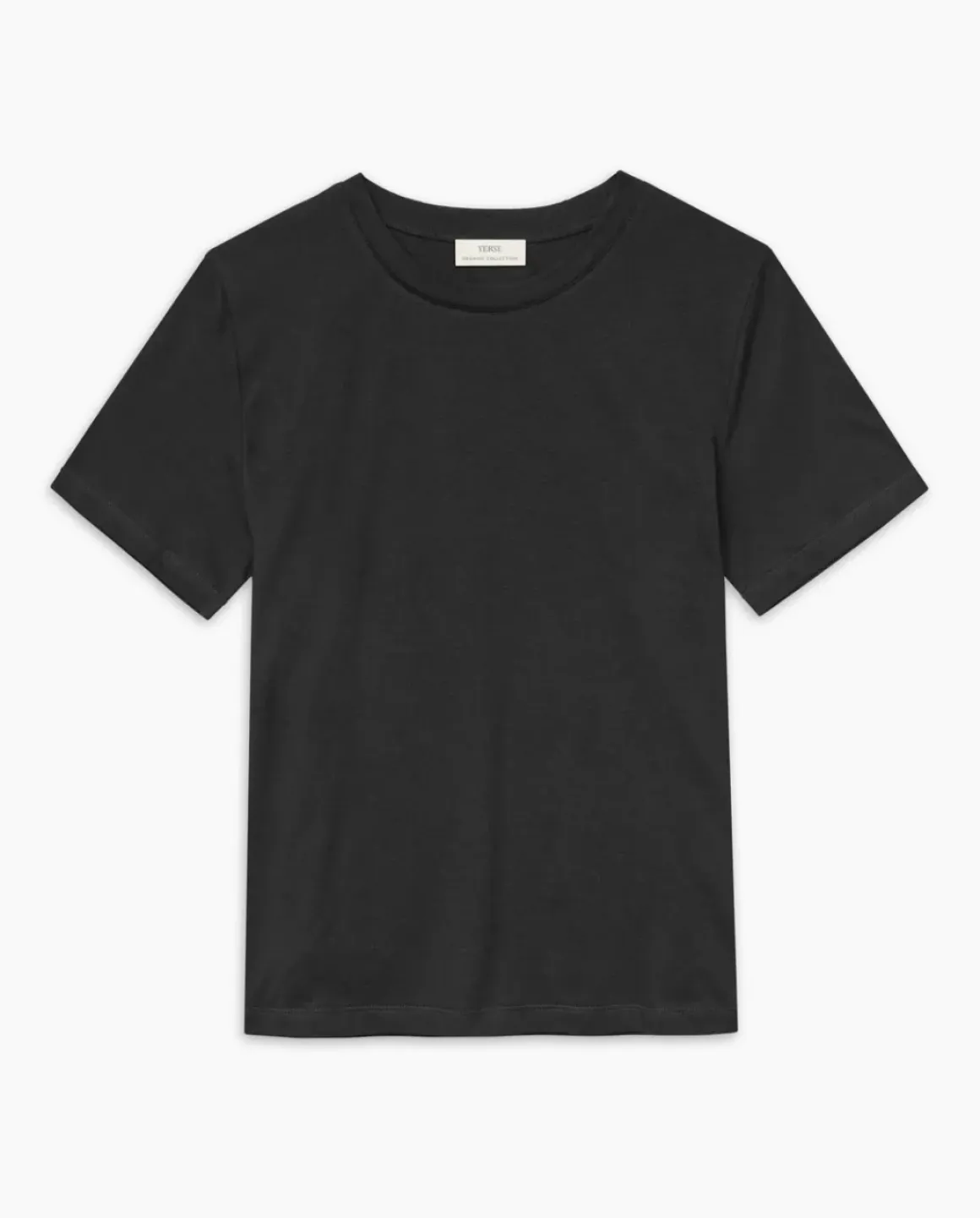 Camiseta básica cuello redondo negro