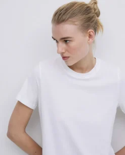 Camiseta básica cuello redondo blanco