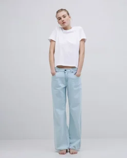 Camiseta básica cuello redondo blanco